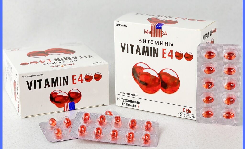 E đỏ - Vitamin E đỏ Nga. Hộp 100 viên