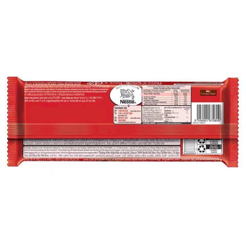 Bánh Phủ Chocolate NESTLE KITKAT 6 Thanh (6x17g)