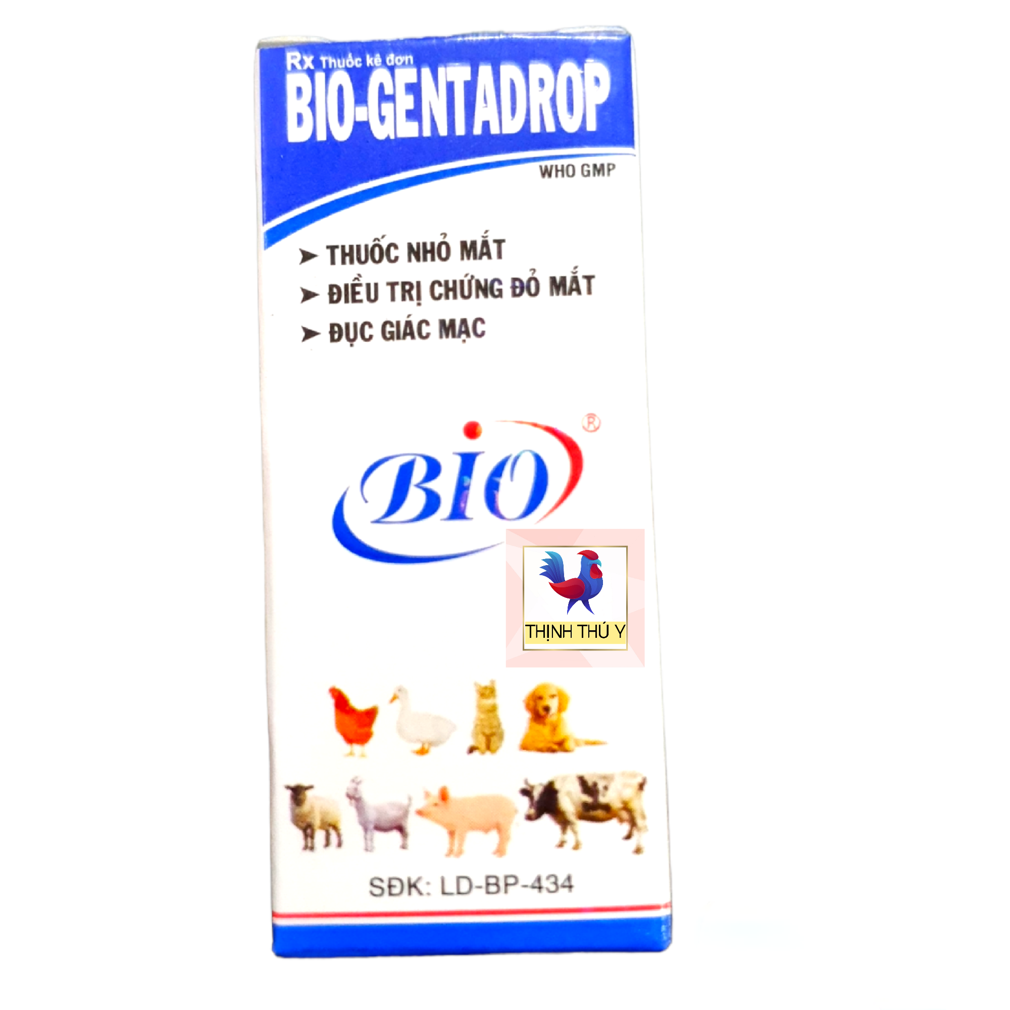 Bio Gentadrop (10ml) - 1 chai thuốc nhỏ mắt cho gà đá, chó mèo