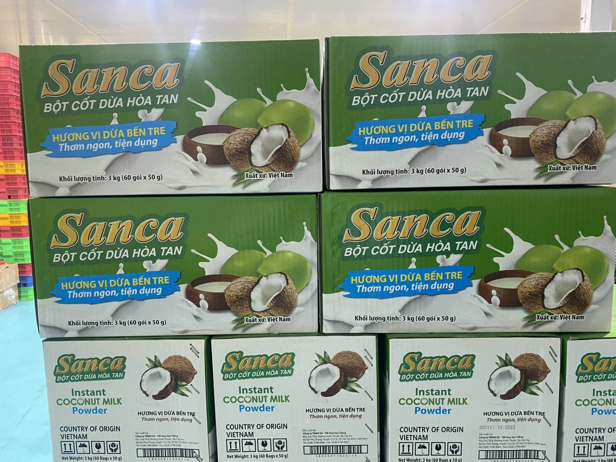 Combo 10 gói Bột Cốt Dừa SanCa 50g