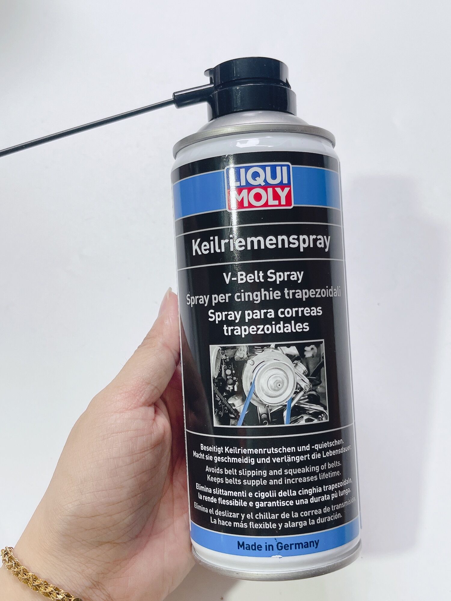 Xịt bảo dưỡng dây Cuaroa Liqui Moly, dưỡng dây curo Liqui chai 400ml