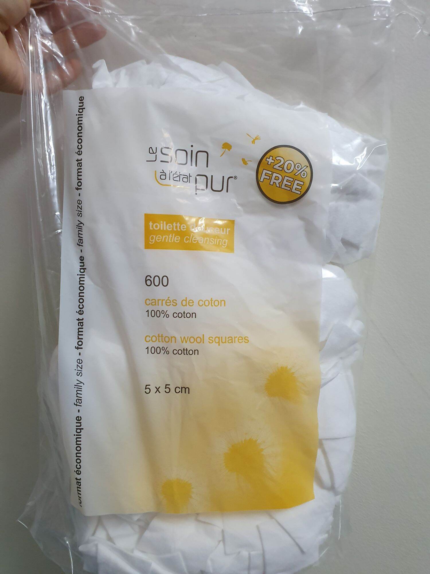 Bông tẩy trang hữu cơ Tetra 600 miếng