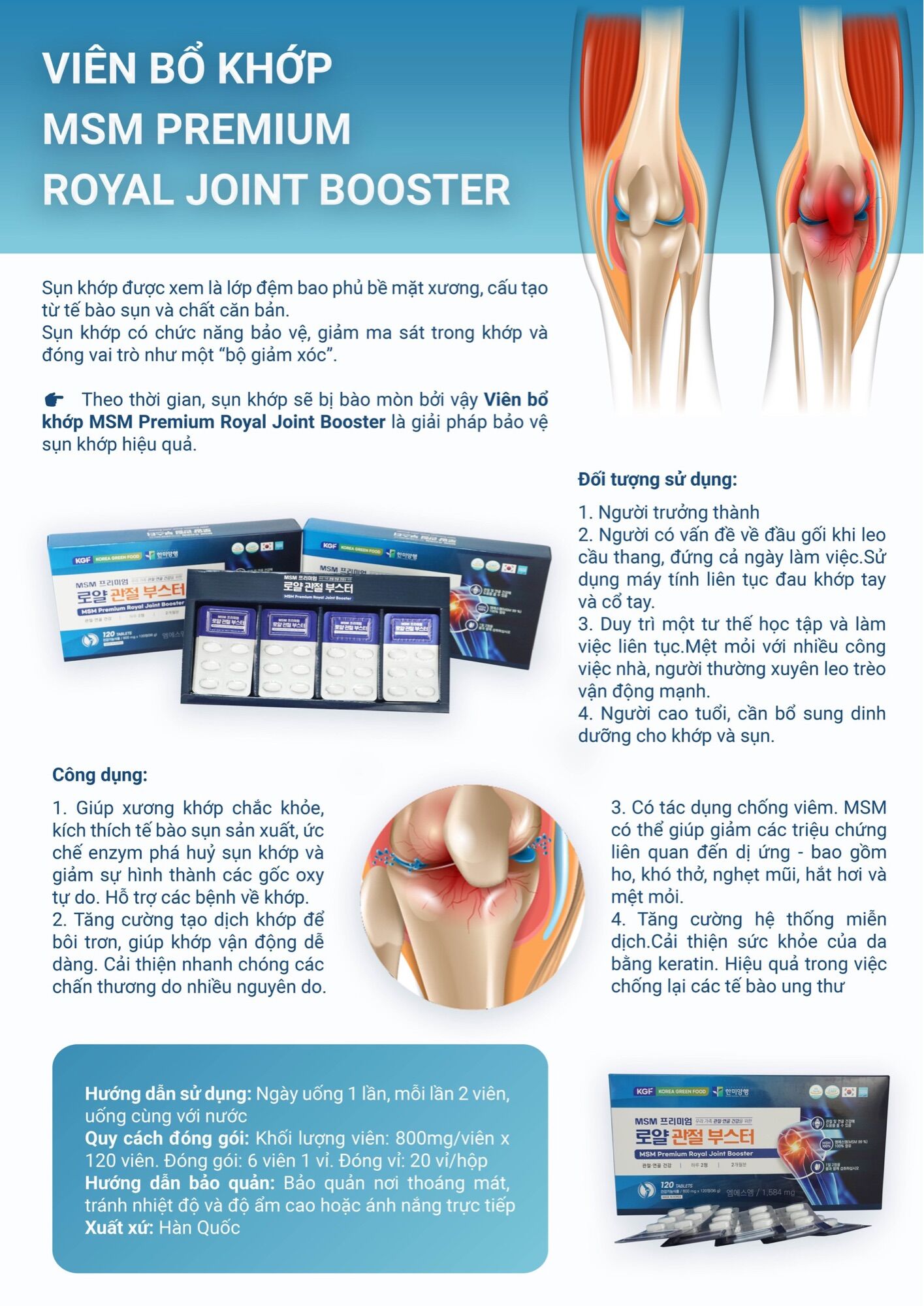 Viên Bổ Khớp MSM Premium Royal Joint Booster