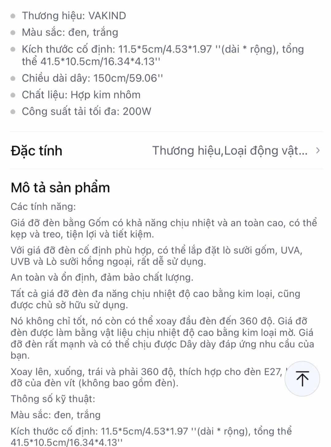 Bộ đèn sưởi bò sát +1 bóng uva uvb 50w