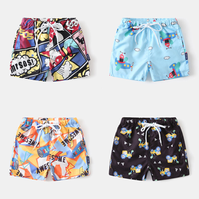 Quần đi biển trẻ em quần đùi bé trai quần hot pants rộng rãi trẻ em thường ngày thời trang quần mùa hè nhanh khô cho bé