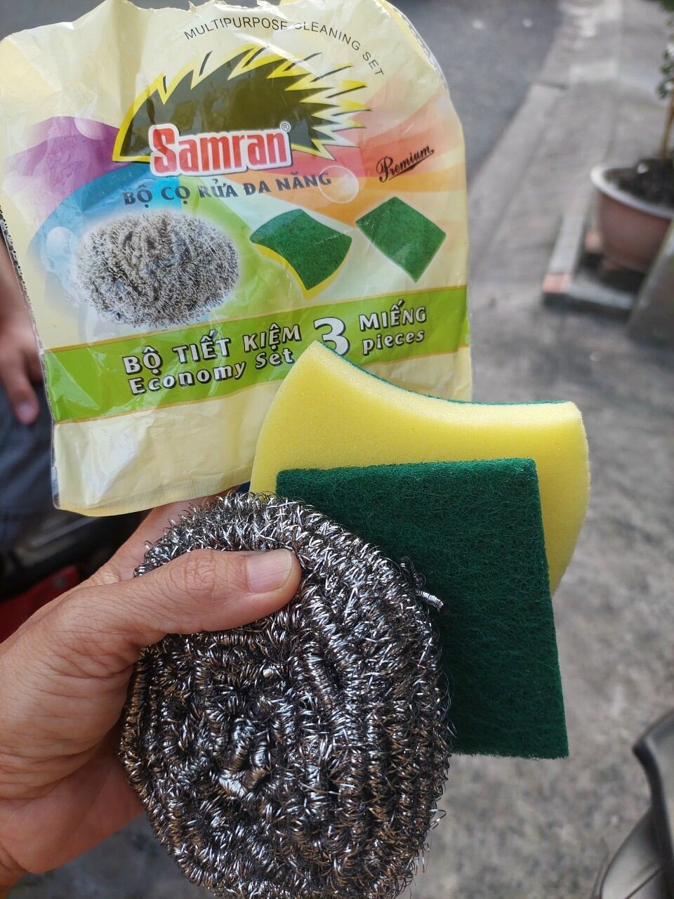 Combo 3 miếng rửa chén giá rẻ