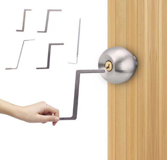 Dụng cụ mở khoá bằng thép không gỉ ( combo 5 chiếc )