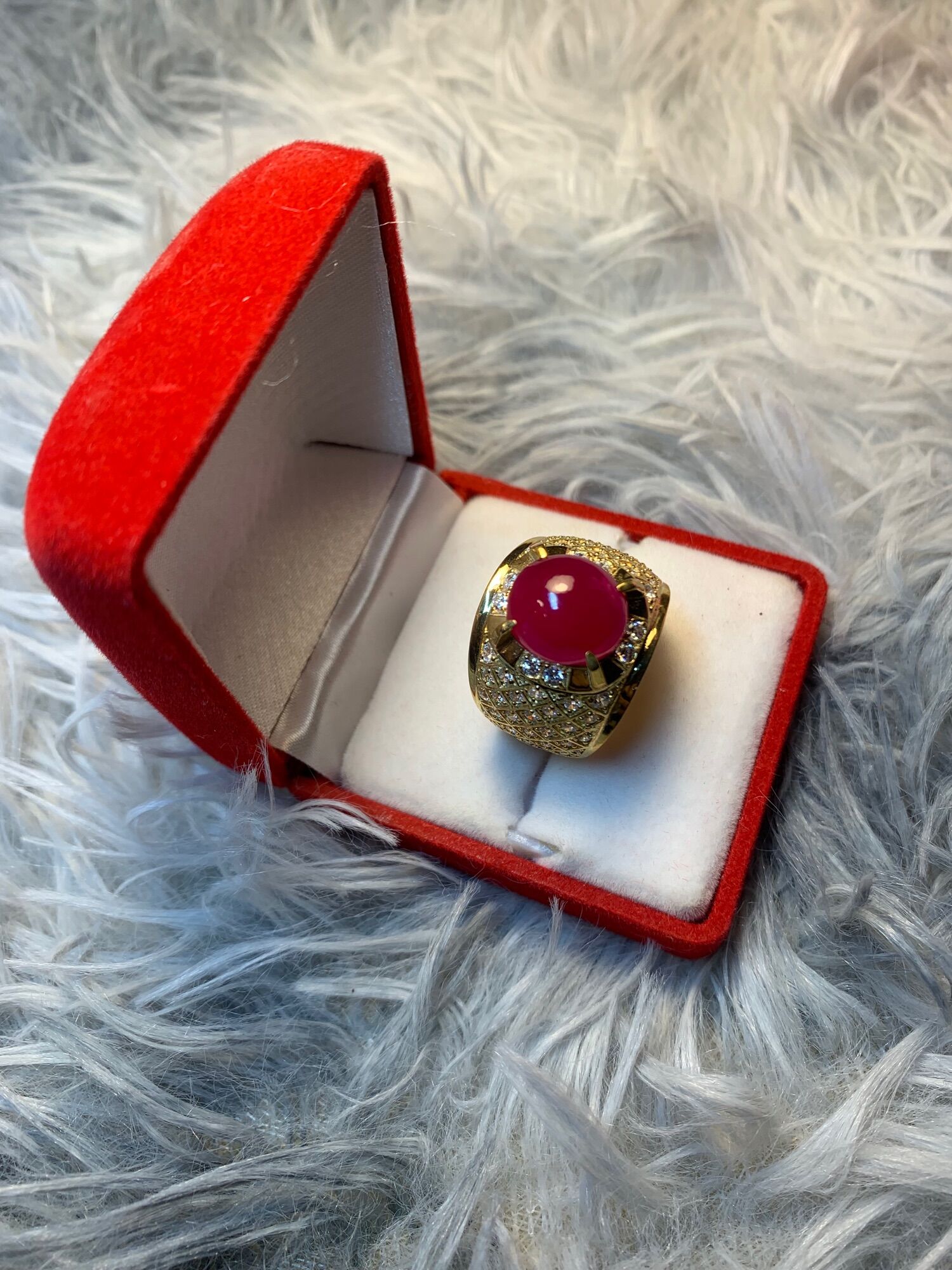 Nhẫn Bạc Đá Ruby