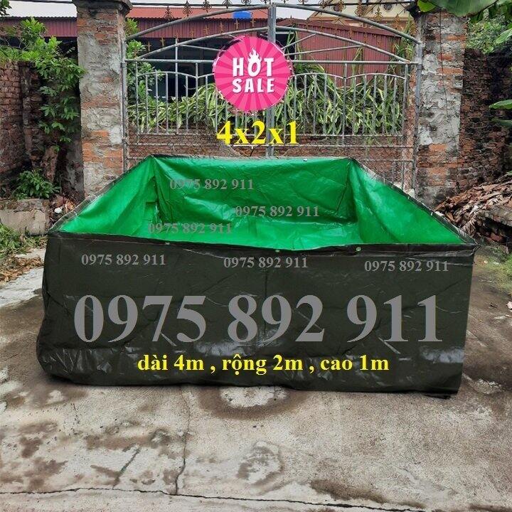 bề bạt nuôi ốc ếch cá 8m2 4x2x1