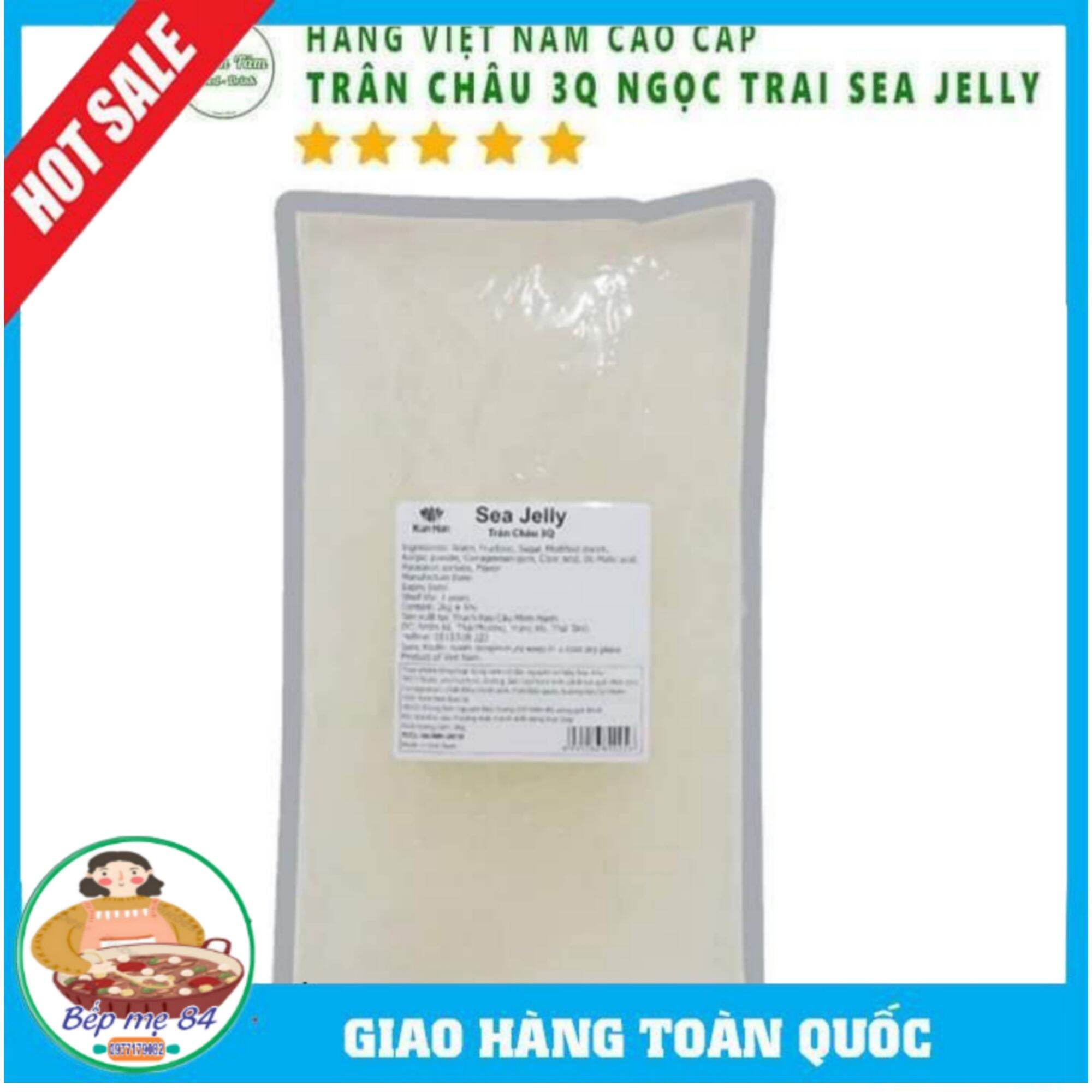 [HCM]Trân châu 3Q Jelly Giòn loại 2kg trắng ngọc trai & loại 2kg màu Nâu đen ❤️ caramel Hàng Đài Loan ngon bằng Eurodeliwing đường.