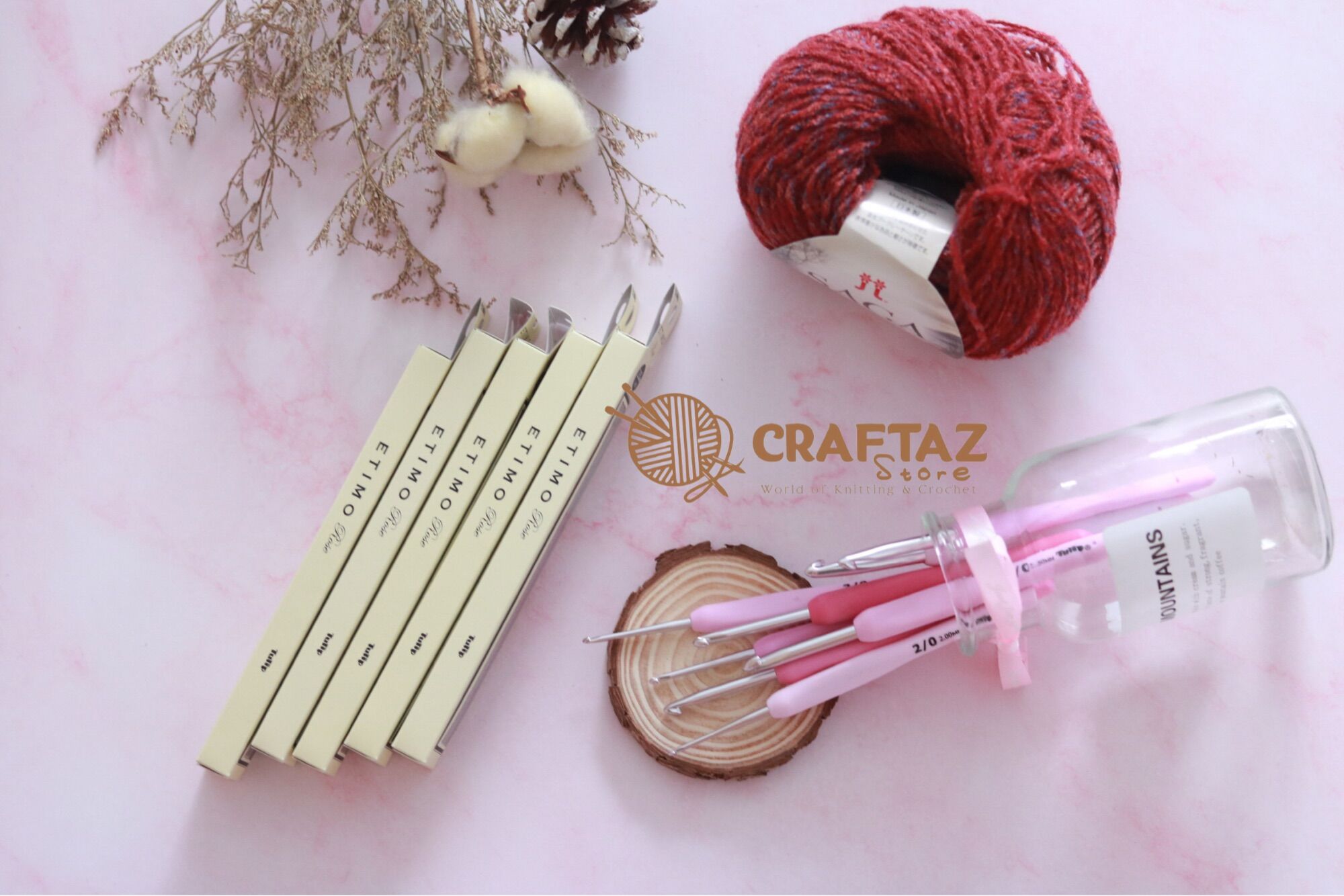 Etimo rose crochet hook ( kim móc tulip lẻ)
