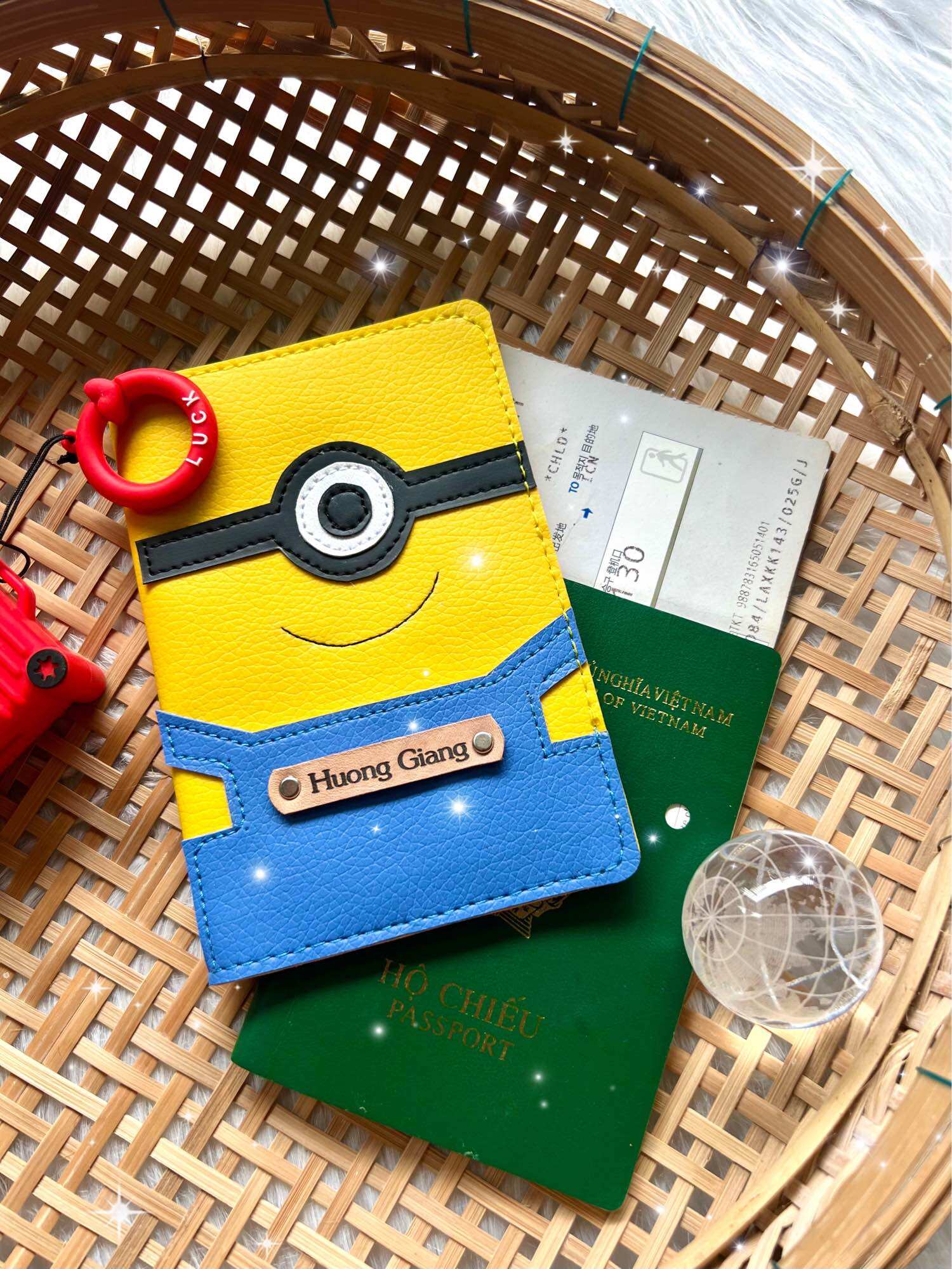 Bao hộ chiếu MINION, bọc hộ chiếu , bao da hộ chiếu , vỏ hộ chiếu