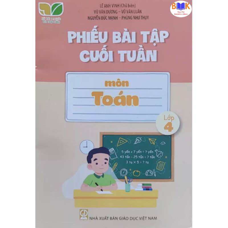 Sách -Phiếu bài tập cuối tuần môn Toán lớp 4