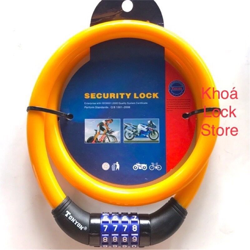 Khóa dây cáp 4 số TONYON dày 15mm dài 950mm