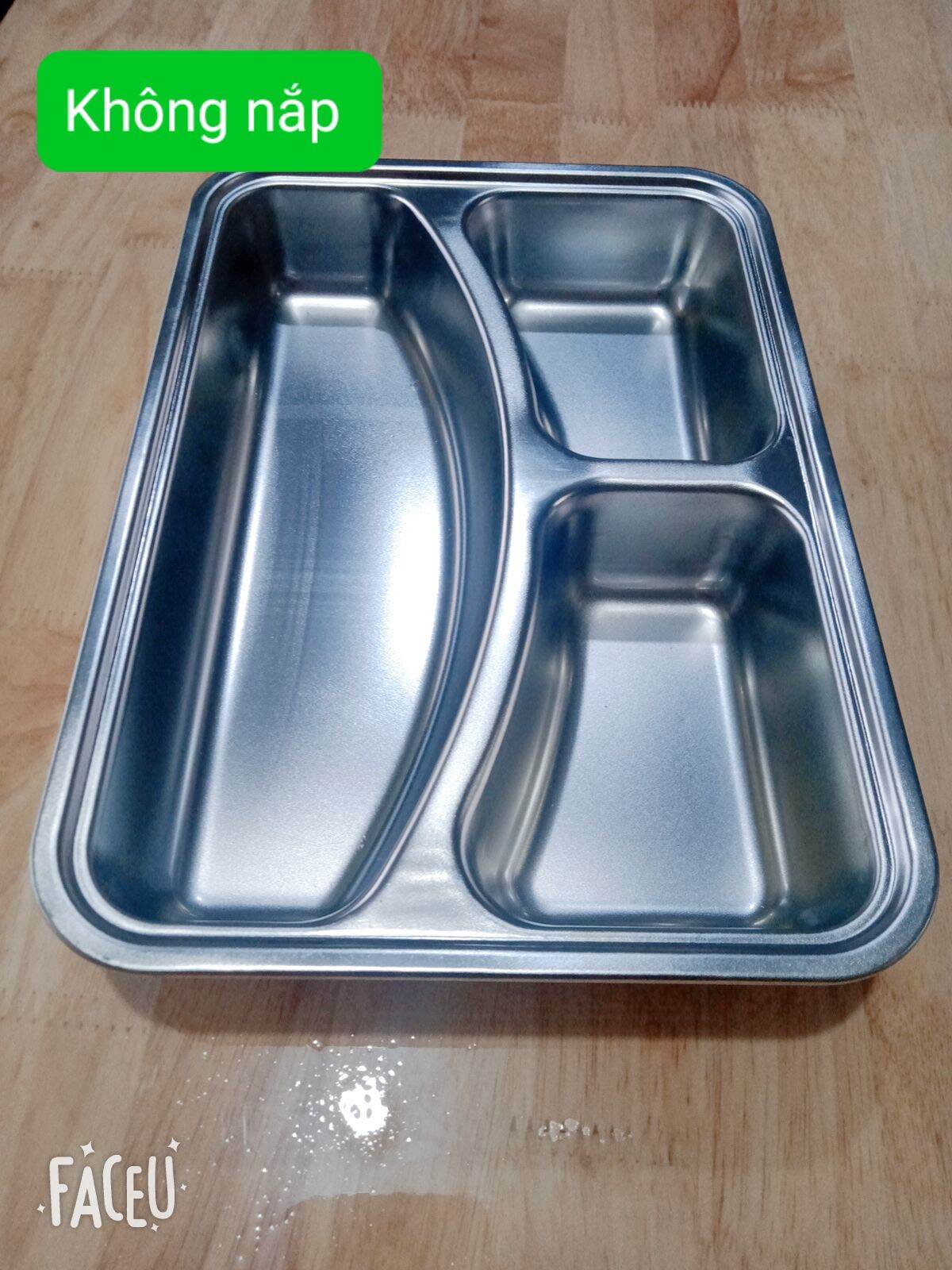 Khay cơm inox 3 ngăn dày Inox cao cấp