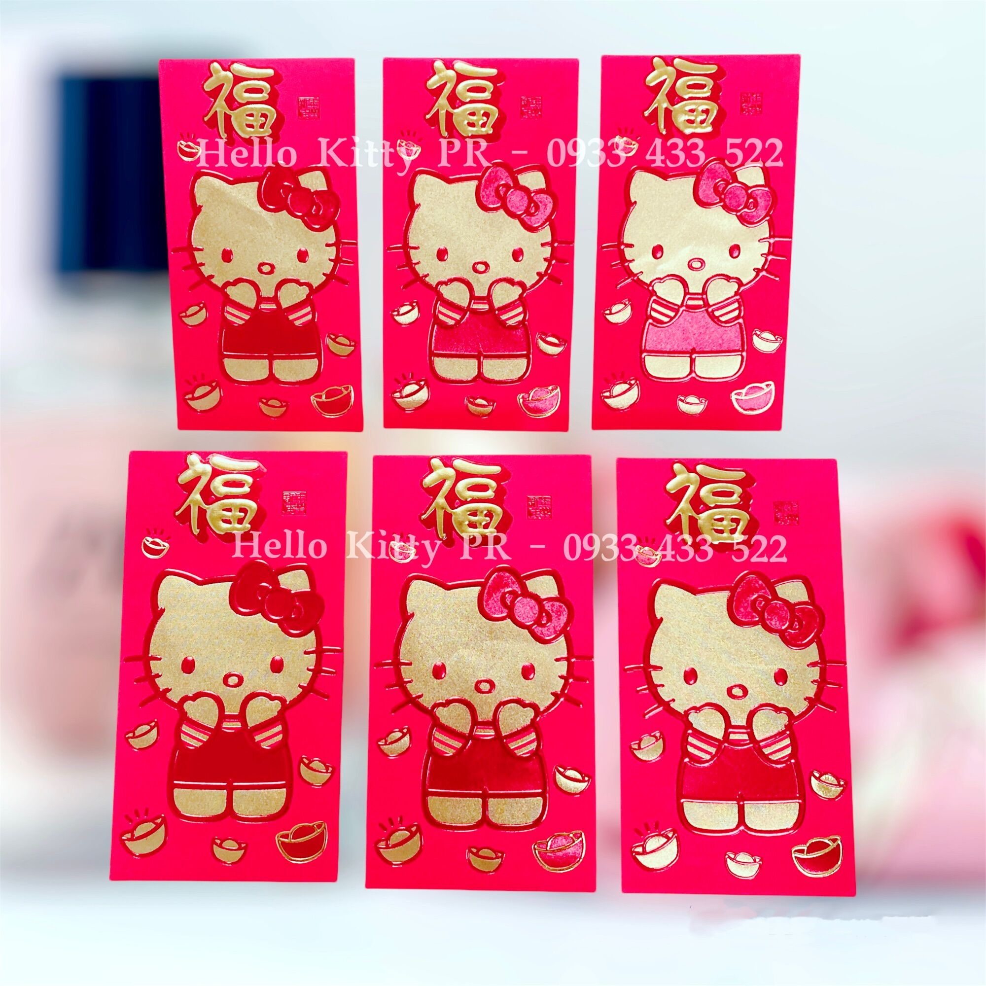 Set 6 bao lì xì Hello Kitty