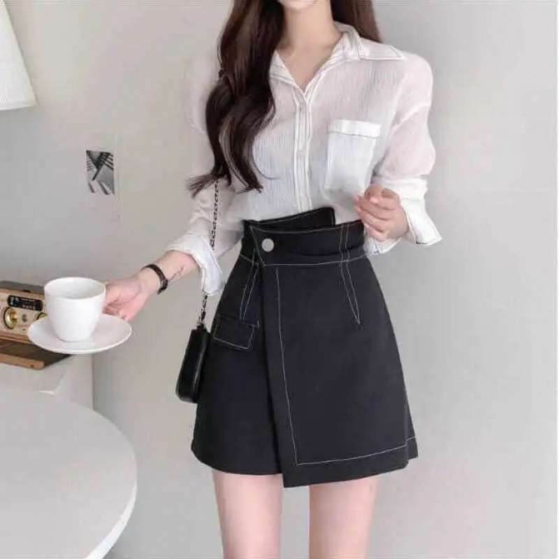 [HCM]QUẦN ĐÙI GIẢ VÁY VIỀN CHỈ NỔI XINH ĐẸP VV1