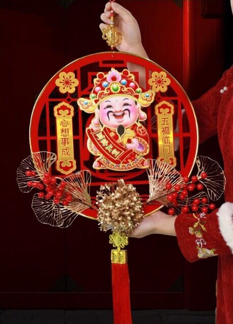 Dải treo thần tài lắc đầu gọi tài lộc 2023, thần tài tết cầu may mắn,tài lộc. đồ trang trí thần tài