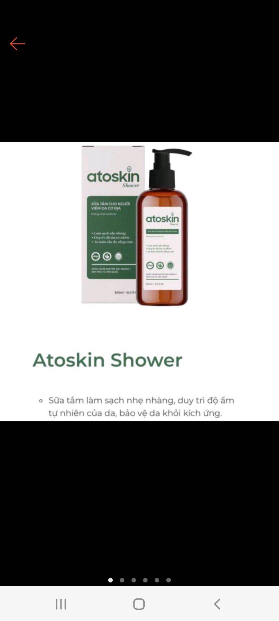 Atoskin sữa tắm cho da nhạy cảm chàm ngứa