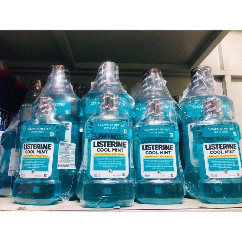 Nước xúc miệng listerine thái lan 1 chai 750ml tặng kèm 1 chai 250ml