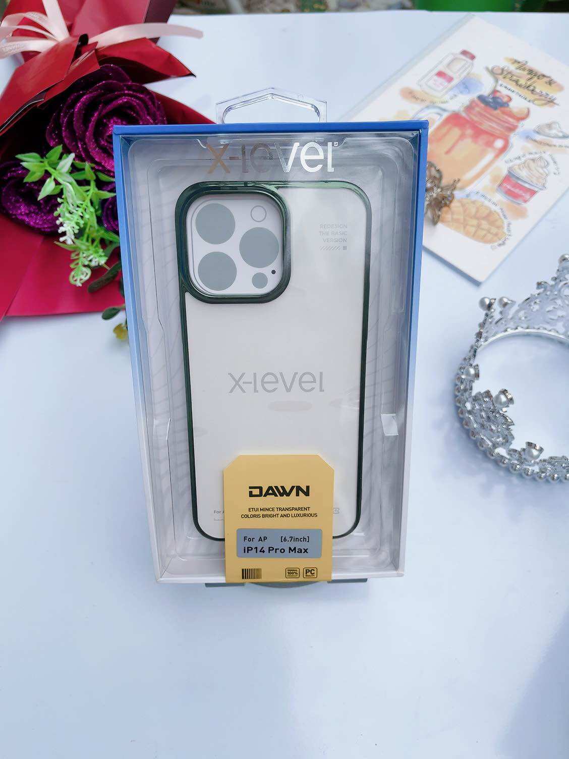 Ốp  x-level cứng lưng trong chống ố vàng cho iphone