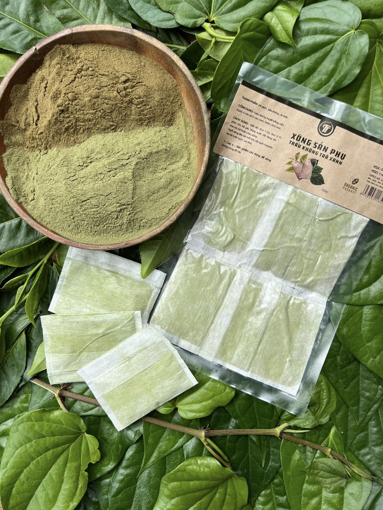 Gói xông sản phụ trầu không và trà xanh
