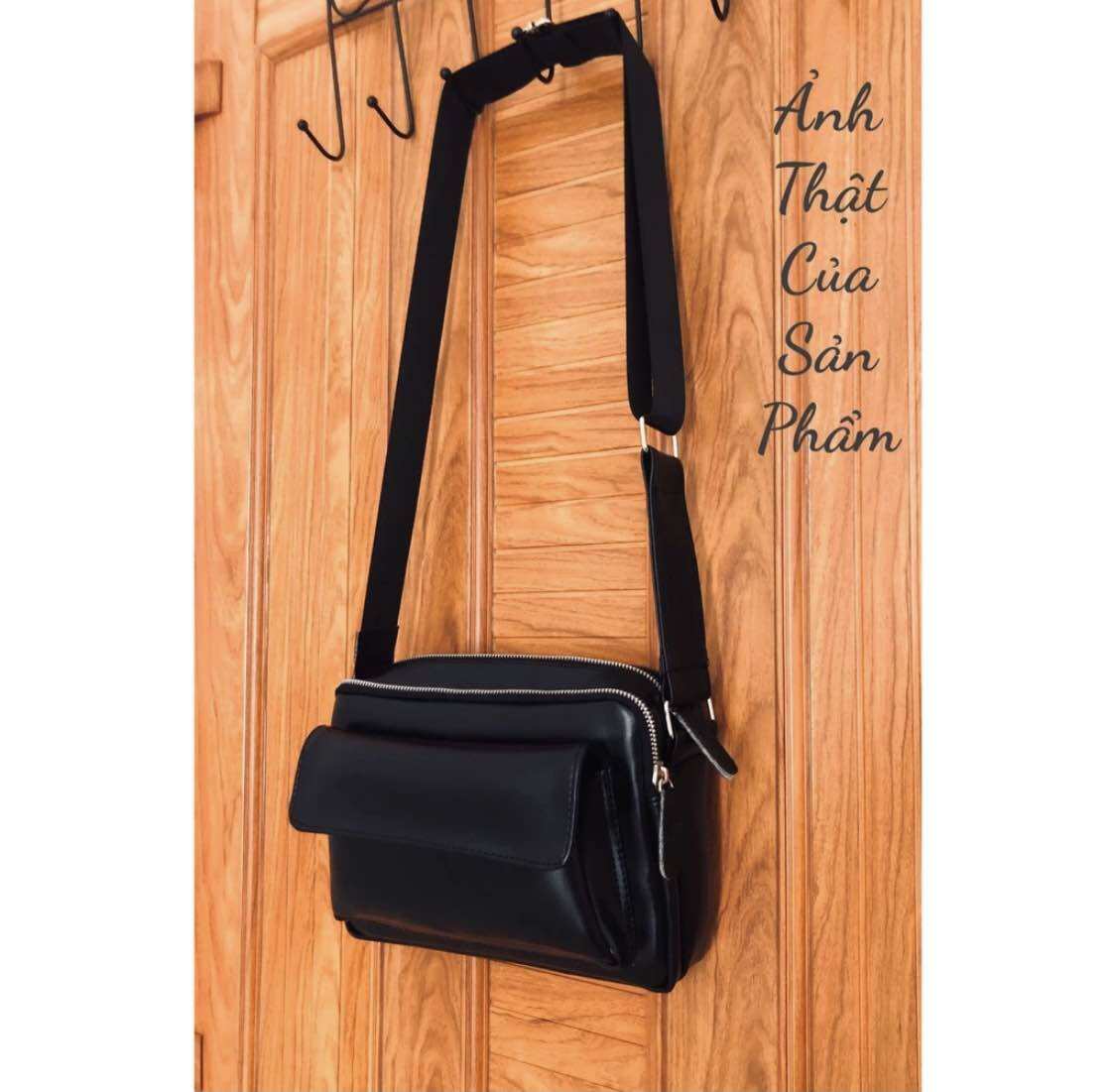TÚI ĐEO CHÉO UNISEX MESSBAG DA PU (ĐEN) NA12