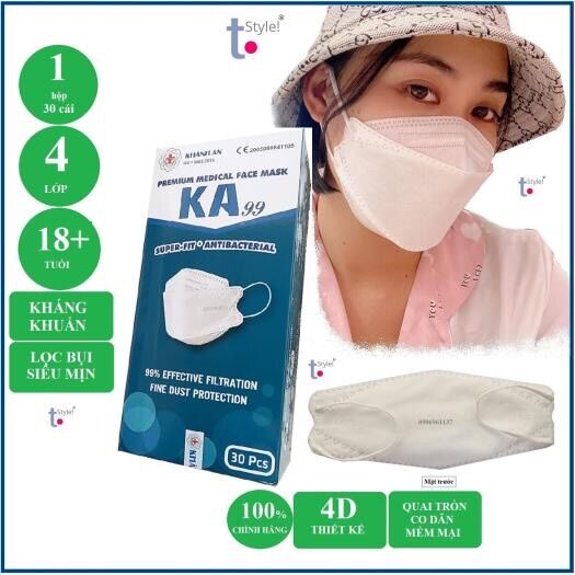 Set 3 hộp 90 cái khẩu trang Khánh An Ka99 cao cấp/khẩu trang kháng khuẩn /Khẩu trang kf94 khánh an