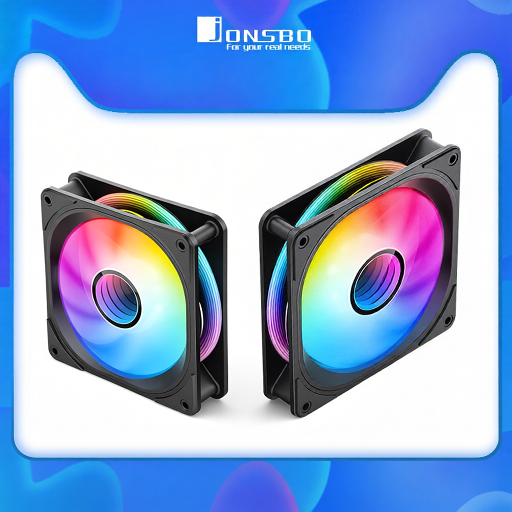 JONSBO | Tri-Surface Curved Multi-Layer Mirror Axis Heart RGB Case Fan 12CM Giá 246,000 Đồng*Miễn phí vận chuyển