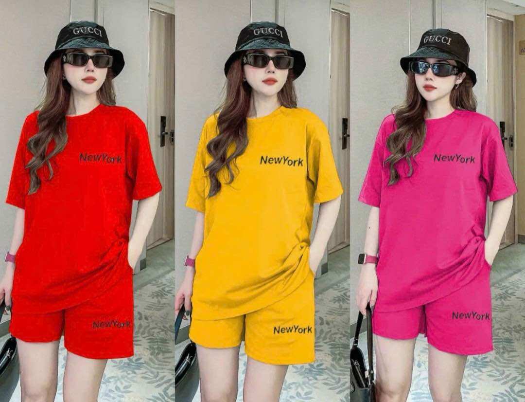 SÉT SHORT COTTON THÊU LO GO CAO CẤP