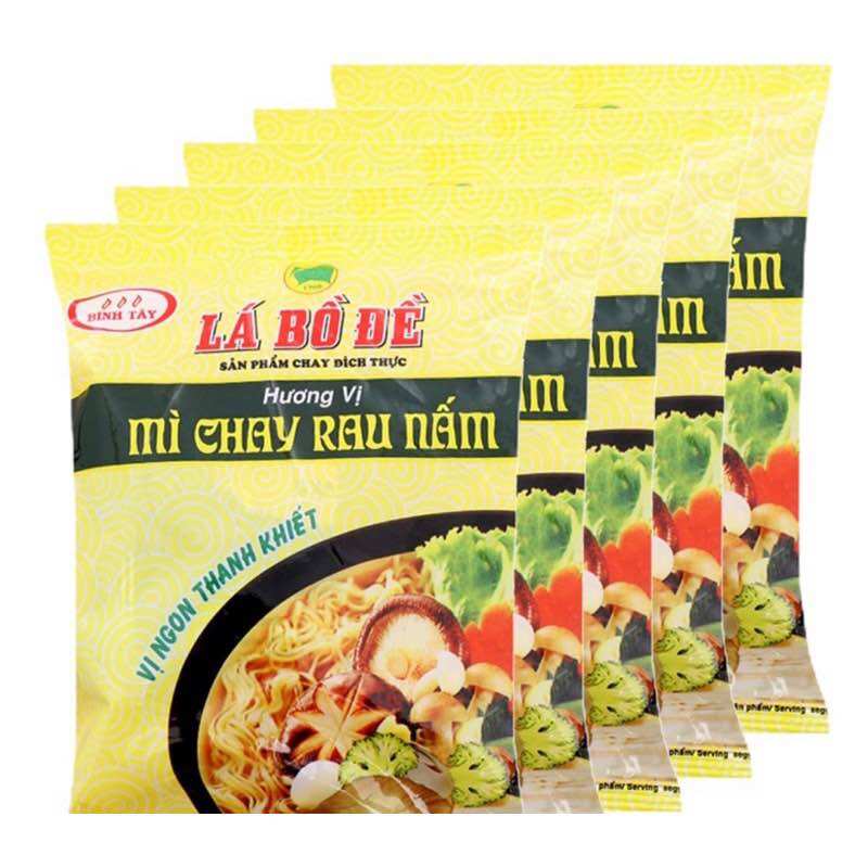 Mì chay rau nấm lá bồ đề 63g- thùng 30gói