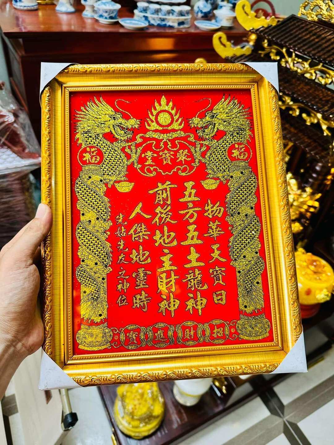 Tượng Thần Tài Thổ Địa màu đỏ nhiều size