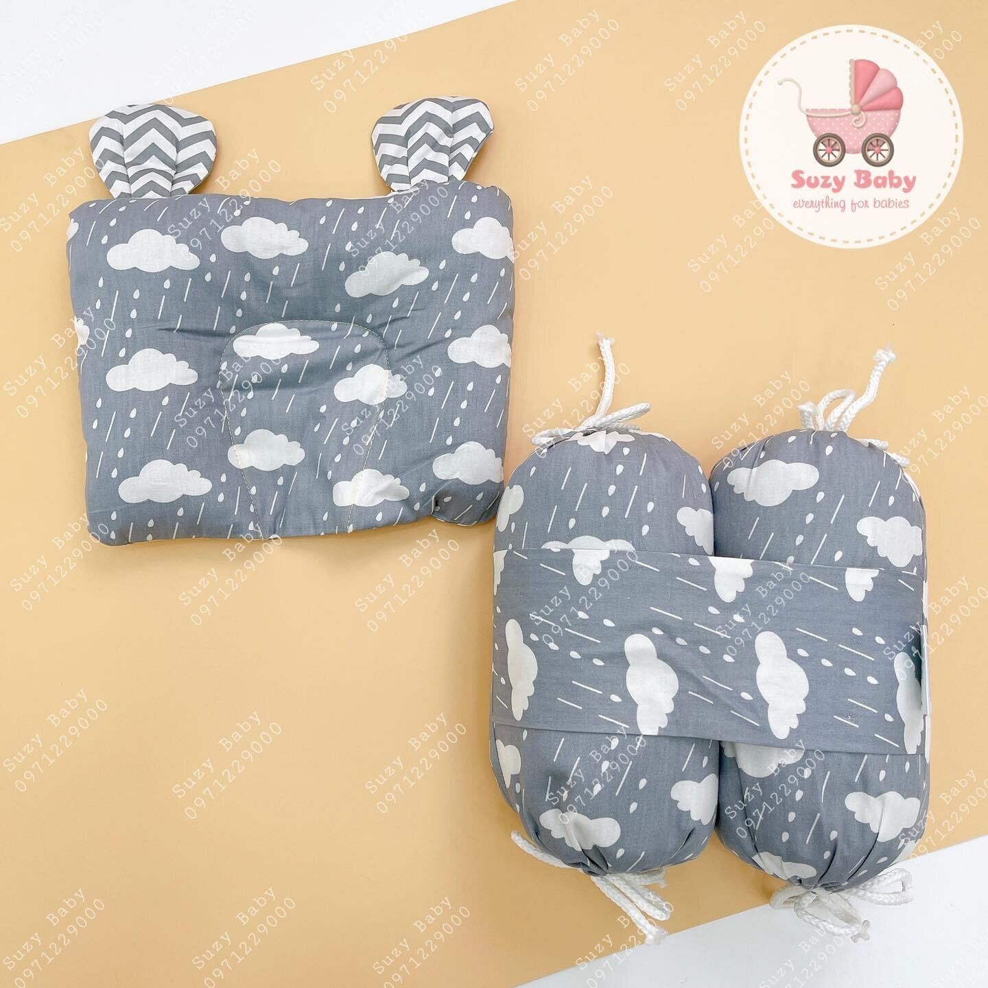 BỘ GỐI CHẶN KÈM GỐI RUỘT VỎ ĐỖ