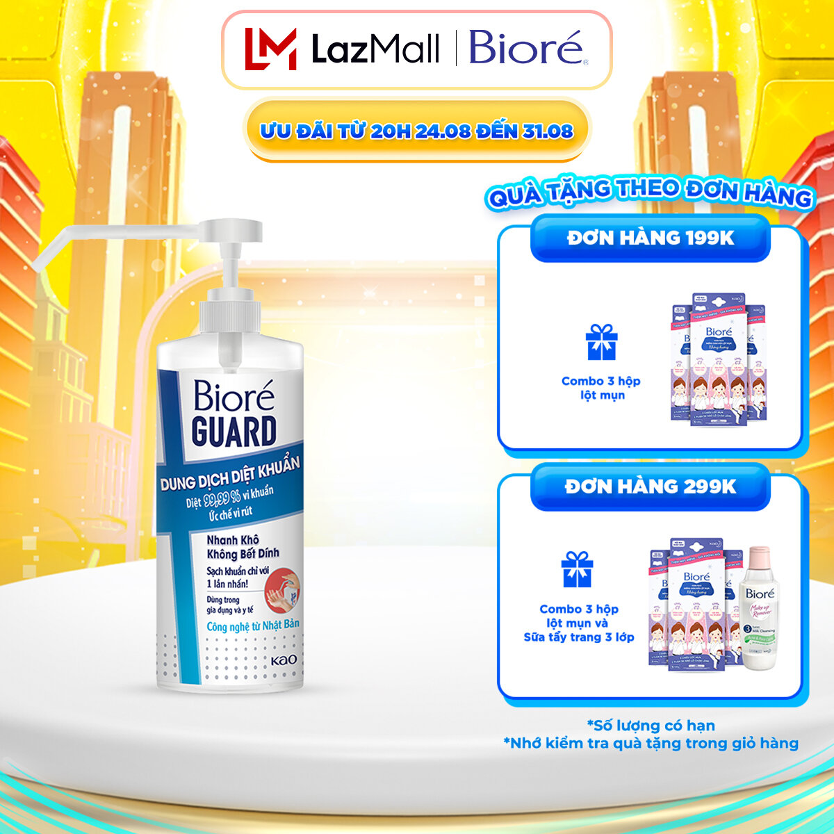 Dung dịch diệt khuẩn bioré guard 450ml