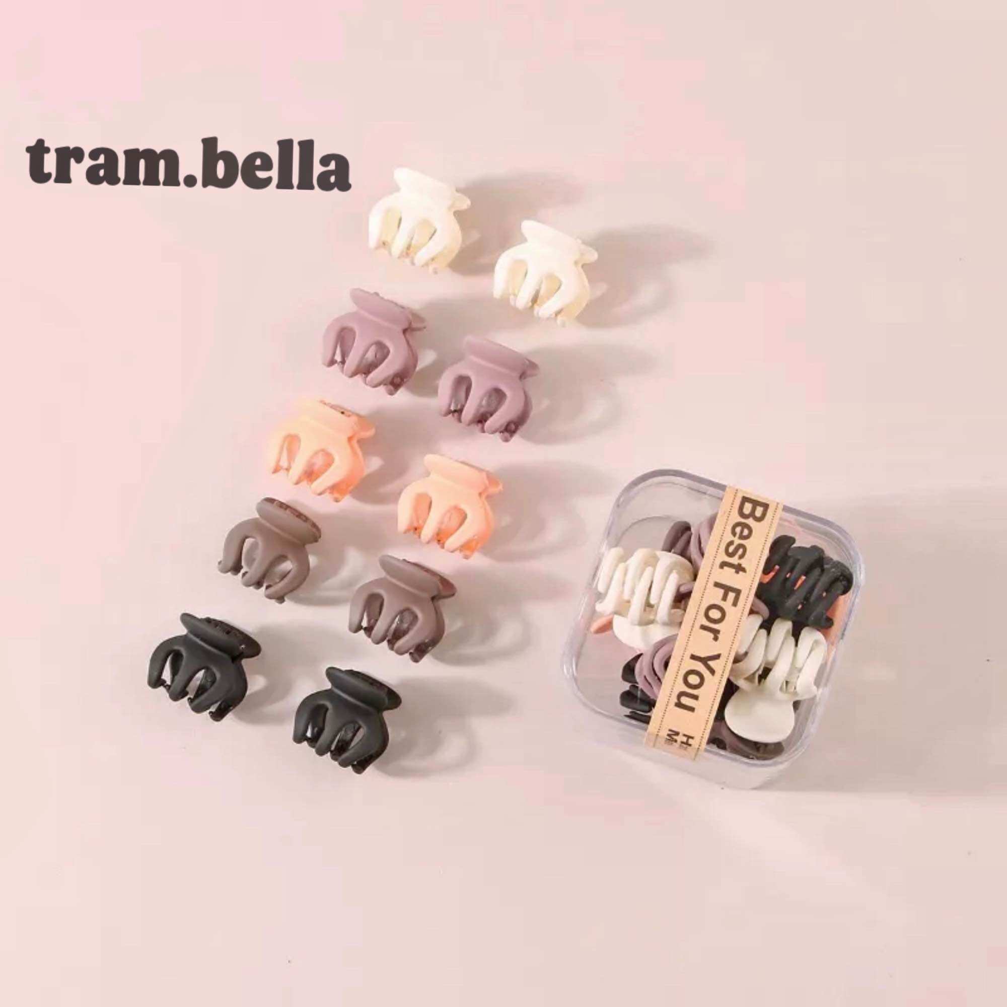 Set of 2 Mini Korean-Style Hair Clips, Bella Brooch