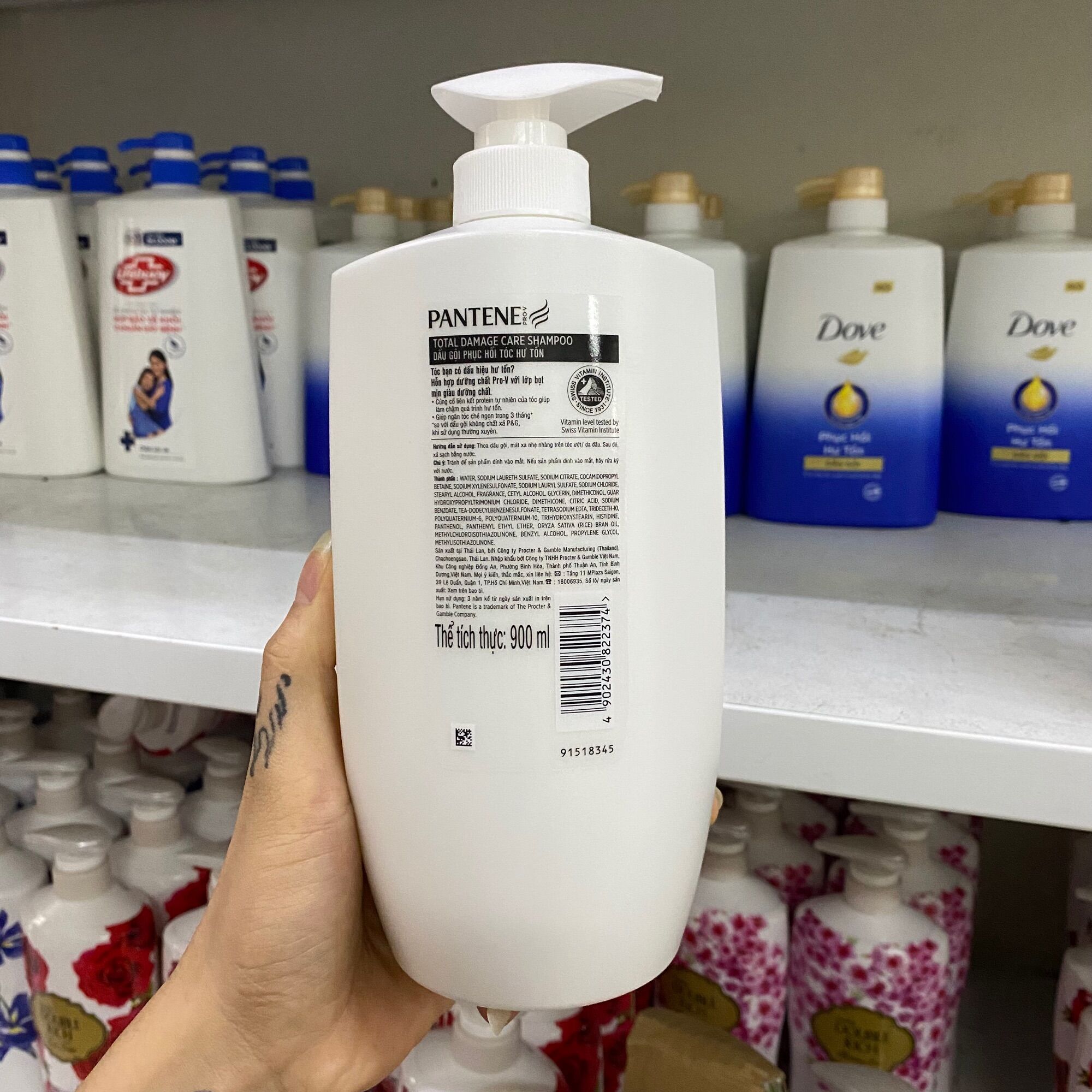 DẦU GỘI PANTENE DAMAGE CARE - 900ML