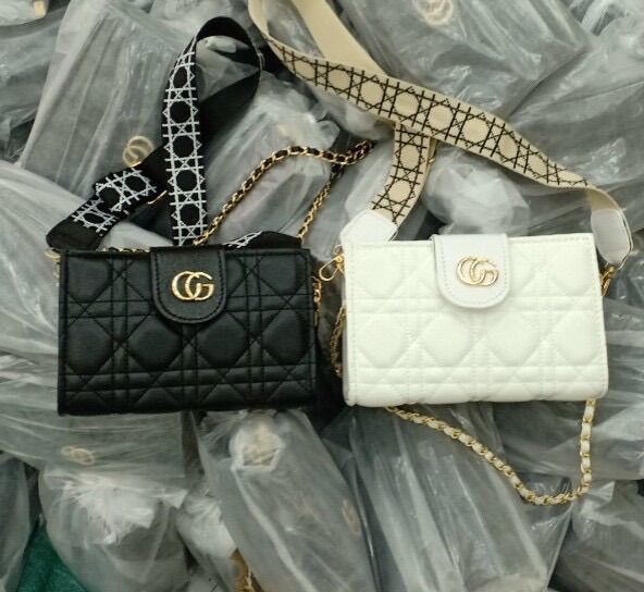 Túi đeo chéo nữ chất liệu da bản 2 dây size 18