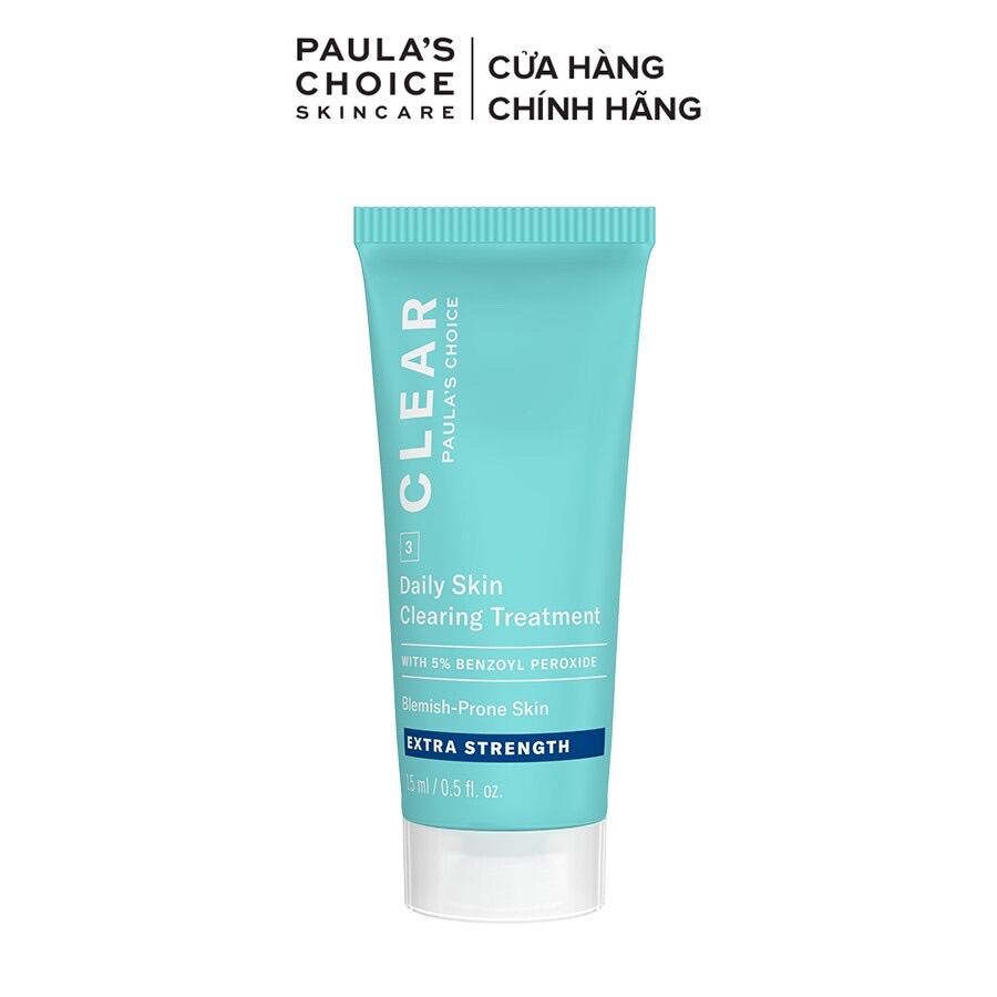 [ Lepit Cosmetic]  Kem Chấm Mụn Paula’s Choice Clear Extra Strength Daily Skin 5% benzoyl peroxide 15ml date 7/2022