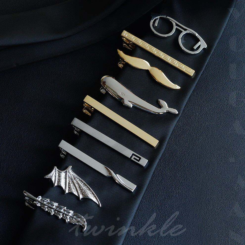 Kẹp Cà Vạt An Ninh Công Sở Pha Lê Thời Trang Kết Hôn Chú Rể Công Sở Kim Loại Màu Bạc Đơn Giản Cho Nam