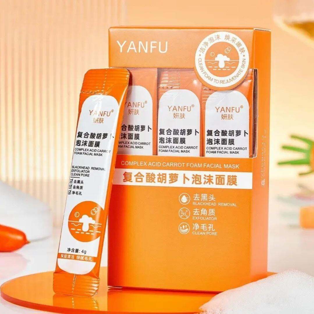 Mặt Nạ Sủi Bọt Thải Độc Cà Rốt (Hộp 12 Gói)