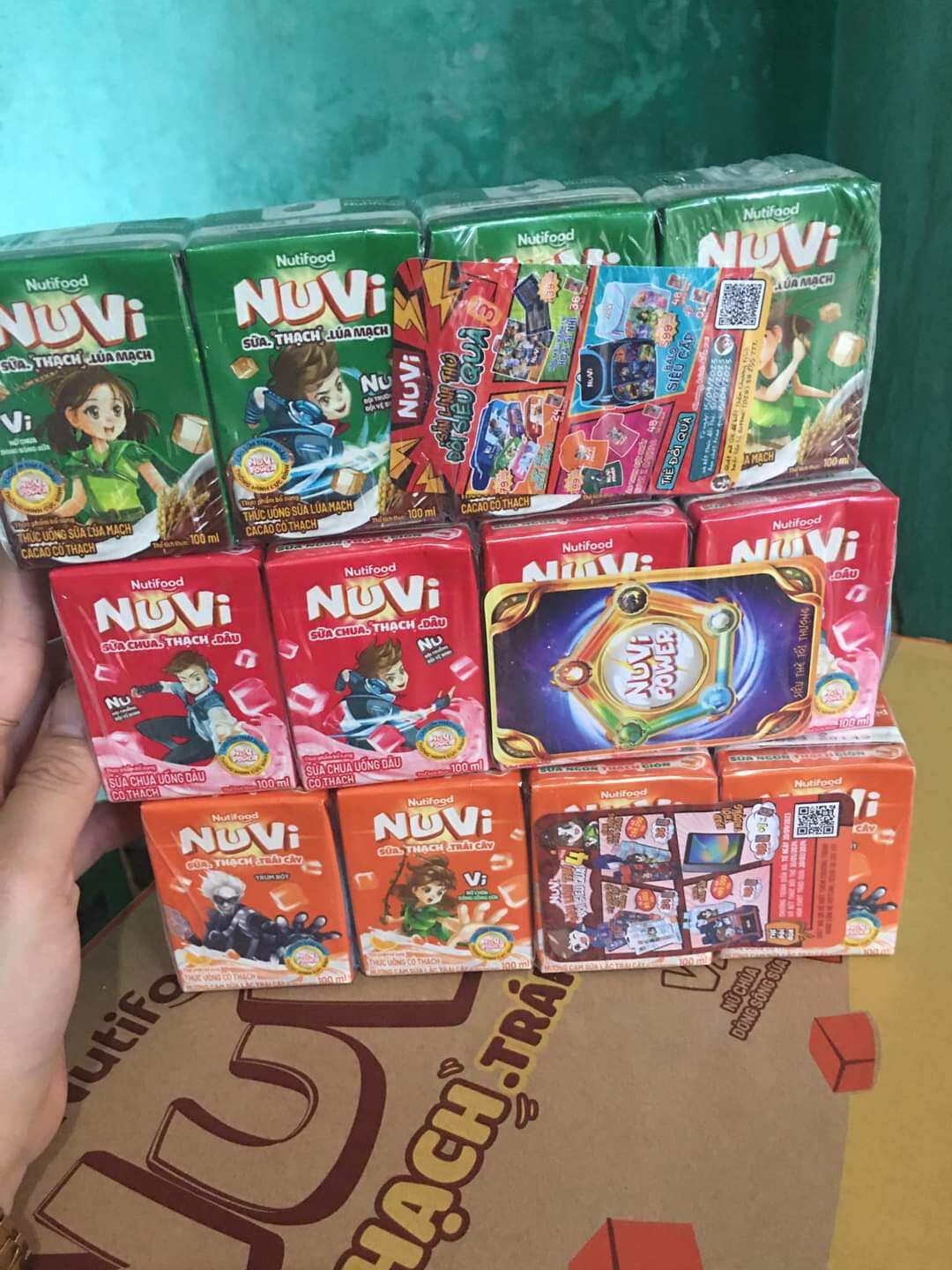Sữa NuVi có thạch 3 màu (48 hộp *100ml)
