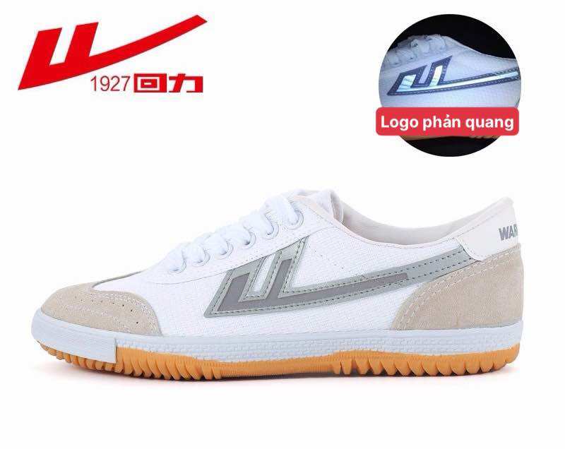 Giày Bata Phủi Warrior 56H ShangHai chính hãng (Logo phản quang Đỏ,Bạc)