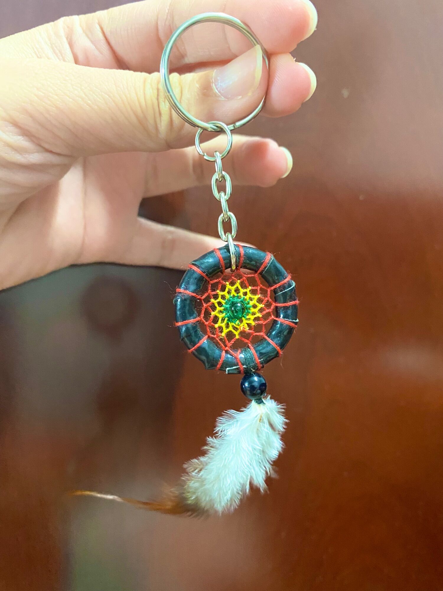 Móc khóa Dreamcatcher có lông vũ