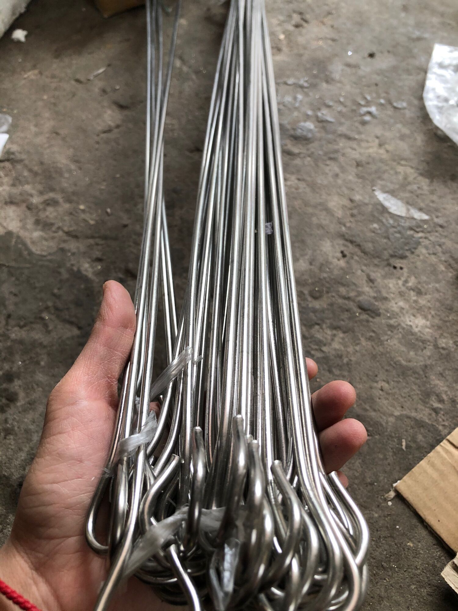 Combo 10 que xiên thịt inox cao cấp dài 50 phân; 60 phân; 70 phân phi 4 li