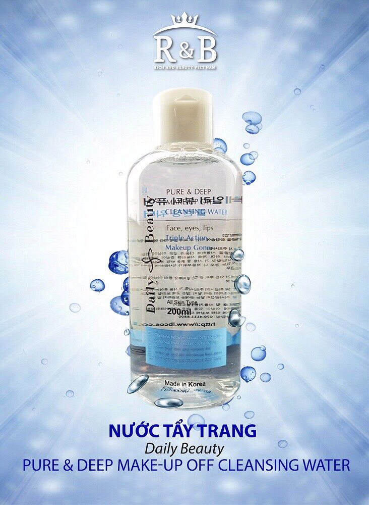 NƯỚC TẨY TRANG KO CỒN R&B HÀN QUỐC