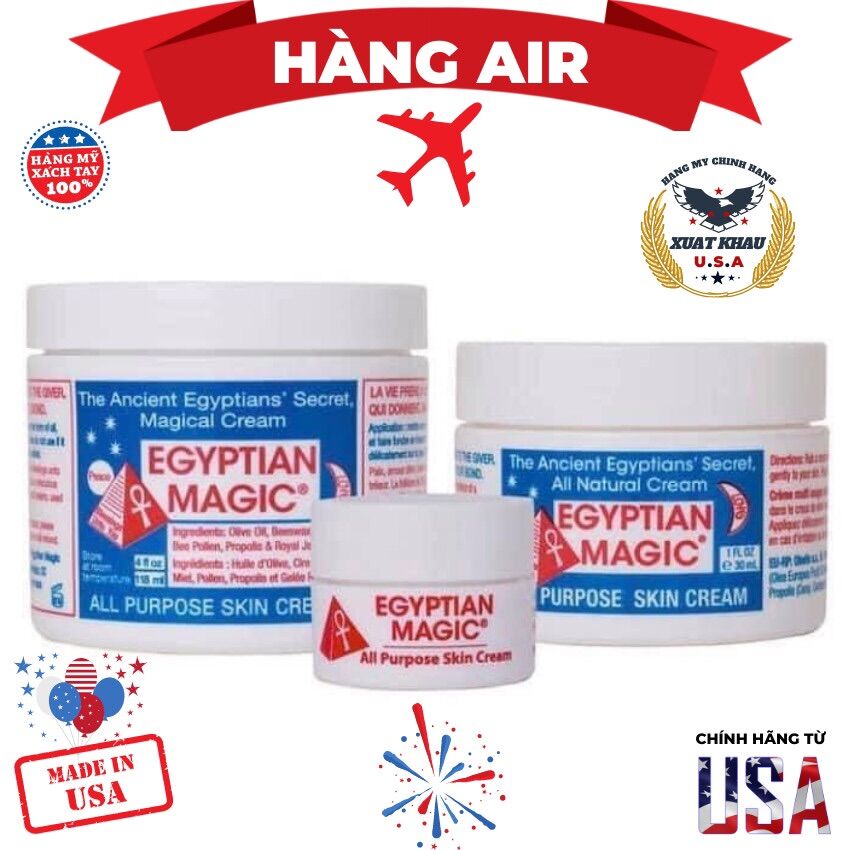 Kem Dưỡng Da Đa Năng Egyptian Magic Cream SET 3 hu 118ml,30ml va 7ml nhập khẩu từ Mỹ HSD 05/2026