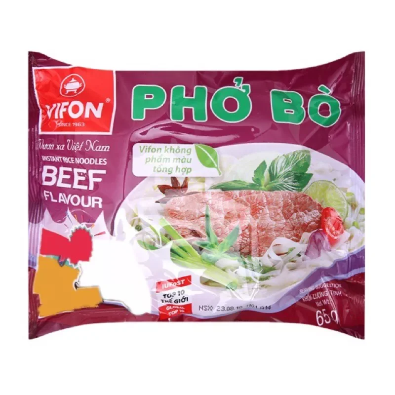 PHỞ BÒ VIFON THÙNG 30 GÓI 65G HÀNG VIFON PHÂN PHỐI