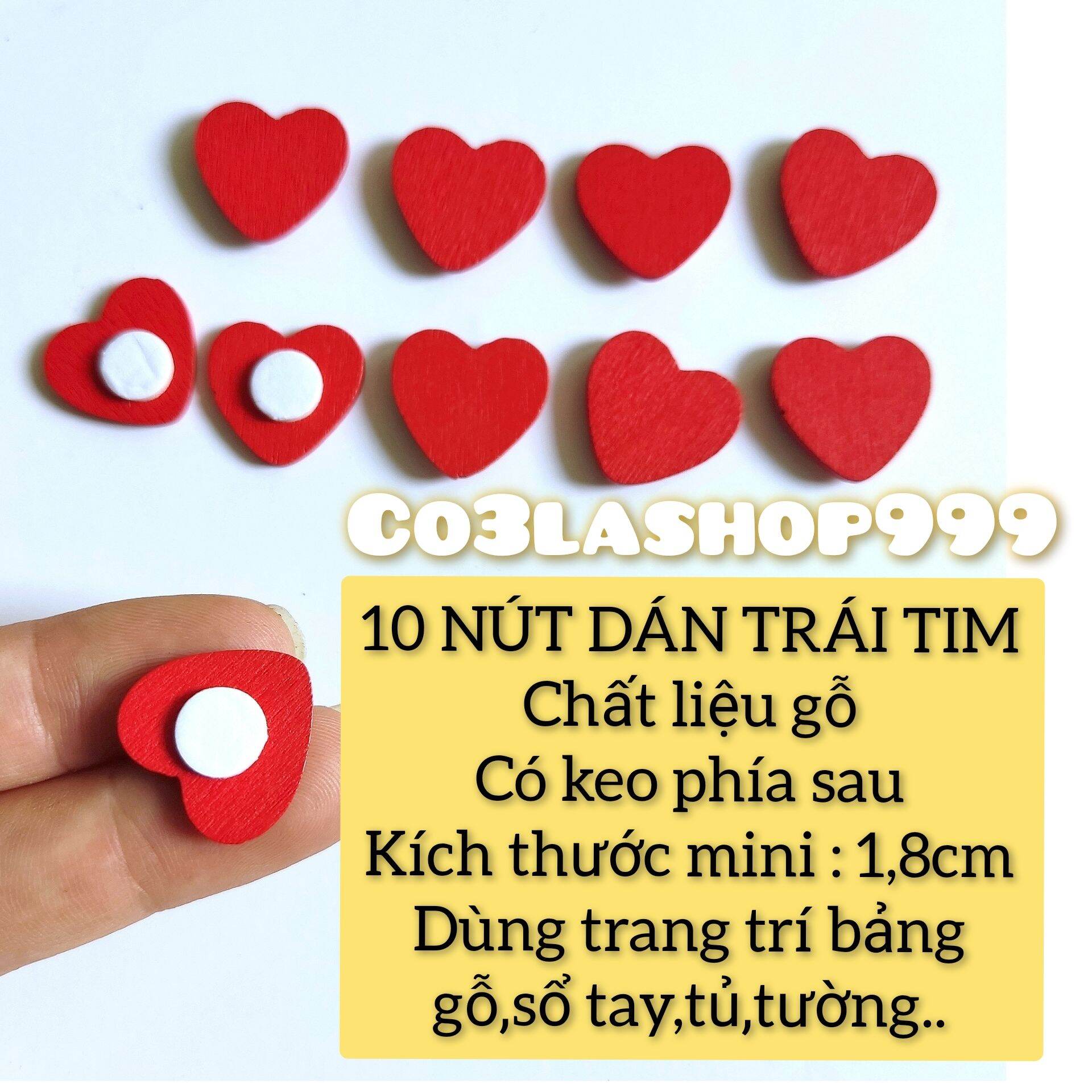 Đế gỗ kẹp ảnh,phụ kiện trang trí bàn làm việc,bàn học,chữ số, nút gỗ tim