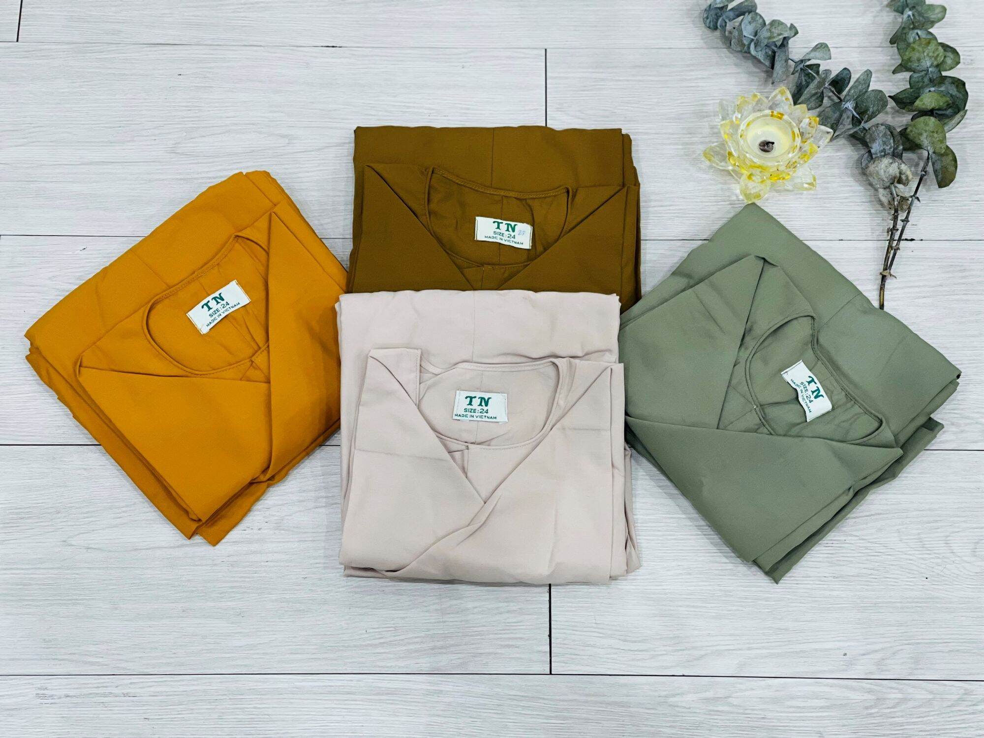 Bộ Vạt Khách Ni (Sư Cô) vải Kate đủ size
