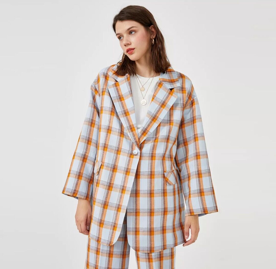 Áo blazer kẻ Vero moda